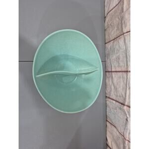 Vtg Vernon Ware DIVIDED SERVING BOWL Aqua Blue Metlox MCM Mid Mod 2 Section